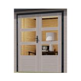 LESENA VRTNA HIŠKA KARIBU JUPITER D 209X214X218 BELI OKVIR