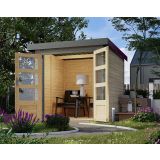 LESENA VRTNA HIŠKA KARIBU JUPITER D 209X214X218 SIVA