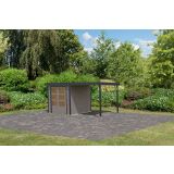 LESENA VRTNA HIŠKA KARIBU JUPITER D+ PODALJŠEK STREHE 2.35M, ANTRACIT