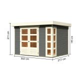 LESENA VRTNA HIŠKA KARIBU KERKO 4 302X217X211