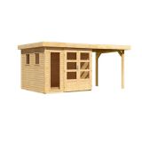 LESENA VRTNA HIŠKA KARIBU LAHAR 3.5+ PODALJŠEK STREHE ŠIRINE 2.40 M