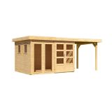 LESENA VRTNA HIŠKA KARIBU LAHAR 5 + PODALJŠEK STREHE ŠIRINE 2.40 M