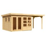 LESENA VRTNA HIŠKA KARIBU LAHAR 6+ PODALJŠEK STREHE ŠIRINE 2.40 M