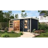 LESENA VRTNA HIŠKA KARIBU MERKUR C ANTRACIT 404X217X211