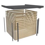 LESENA VRTNA HIŠKA KARIBU MERKUR C ANTRACIT 404X217X211