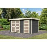 LESENA VRTNA HIŠKA KARIBU MÜHLENTRUP 1 211X404X217 SIVA