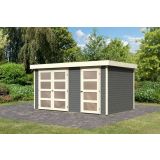 LESENA VRTNA HIŠKA KARIBU MÜHLENTRUP 2 212X404X272 SIVA