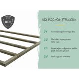 LESENA VRTNA HIŠKA KARIBU PLUTO 2 A BARVA LESA+ ANTRACIT KOVINA