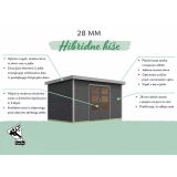 LESENA VRTNA HIŠKA KARIBU PLUTO 3 A BARVA LESA+ SIVI ALUMINIJ