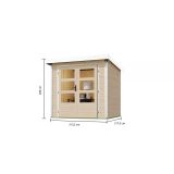 LESENA VRTNA HIŠKA KARIBU PLUTO A 220X271X271, BELA