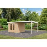 LESENA VRTNA HIŠKA KARIBU PLUTO A+ PODALJŠEK STREHE 3M, BELA