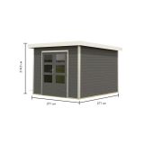 LESENA VRTNA HIŠKA KARIBU PLUTO B 220X271X271, BELA