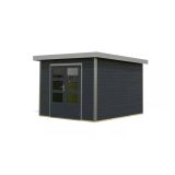 LESENA VRTNA HIŠKA KARIBU PLUTO C 220X271X271, SIVA