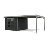 LESENA VRTNA HIŠKA KARIBU PLUTO C+ PODALJŠEK STREHE 3M, SIVA