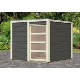 LESENA VRTNA HIŠKA KARIBU QUBIC 1 -SIVA