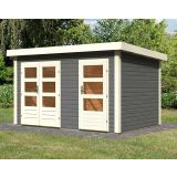 LESENA VRTNA HIŠKA KARIBU SCHÖNBUCH 1 227X366X246 SIVA