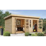 LESENA VRTNA HIŠKA KARIBU SCHÖNBUCH 2 228X426X276 BARVA LESA