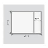 LESENA VRTNA HIŠKA KARIBU SCHÖNBUCH 2 228X426X276 BARVA LESA