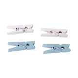 LESENI USTVARJAL. DODATKI RAYHER LESENE ŠČIPALKE MODRO/BELE, 3.5 CM 26 KOS