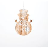 OKRASEK ZA JELKO GLOSSTYLE LESENI ANGEL/SNEŽAK 11 CM SORTIRANO