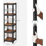 LESENI REGAL SONGMICS ZA SHRANJEVANJE VINTAGE 5 POLIC