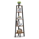 LESENI REGAL VASAGLE KOTNI KNJIŽNI 5 NIVOJEV