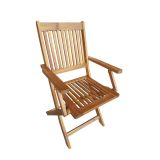 LESENI STOL MQ TOSCANA ZLOŽLJIV Z ROKONASLONI, AKACIJA