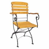 LESENI STOL RONDO MAJA Z ROKONASLONI, ROBINIJA