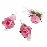 LESENI USTVARJAL. DODATKI RAYHER LESENE ŠČIPALKE Z VRTNICO SV.ROZA, 12 KOSOV