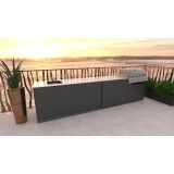 LETNA KUHINJA BELLANO BOLOGNA ANTRACIT 3600X634X935 PULT PORCELAN