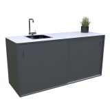 LETNA KUHINJA BELLANO BOLOGNA ANTRACIT 3600X634X935 PULT PORCELAN