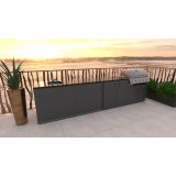 LETNA KUHINJA BELLANO BOLOGNA ANTRACIT 3600X634X950 PULT GRANIT