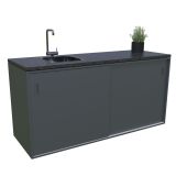 LETNA KUHINJA BELLANO BOLOGNA ANTRACIT 3600X634X950 PULT GRANIT