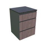 LETNA KUHINJA BELLANO FLORENCE AMERIŠKI OREH L 3070/2168X634X950 PULT GRANIT
