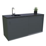 LETNA KUHINJA BELLANO FLORENCE ANTRACIT L 3070/2168 X 634 X 950 PULT GRANIT