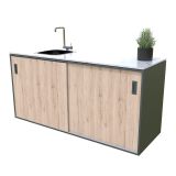 LETNA KUHINJA BELLANO FLORENCE HRAST RUSTIK L 3070/2168X634X935 PULT PORCELAN