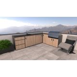 LETNA KUHINJA BELLANO FLORENCE HRAST RUSTIK L 3070/2168X634X950 PULT GRANIT