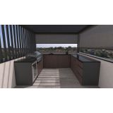 LETNA KUHINJA BELLANO NAPOLI AMERIŠKI OREH L 2804/3068X634X950 PULT GRANIT