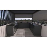 LETNA KUHINJA BELLANO NAPOLI ANTRACIT L 2804/3068X634X950 PULT GRANIT
