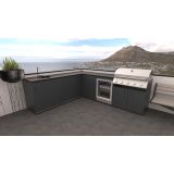 LETNA KUHINJA BELLANO PISA ANTRACIT 2434/2804 X 634 X 950 PULT GRANIT