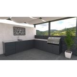 LETNA KUHINJA BELLANO ROMA AMERIŠKI OREH L 3070/3068X634X935 PULT PORCELAN