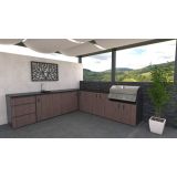 LETNA KUHINJA BELLANO ROMA AMERIŠKI OREH L 3070/3068X634X950 PULT GRANIT