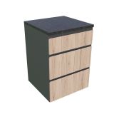 LETNA KUHINJA BELLANO ROMA HRAST RUSTIK L 3070/3068X634X950 PULT GRANIT