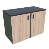 LETNA KUHINJA BELLANO ROMA HRAST RUSTIK L 3070/3068X634X950 PULT GRANIT