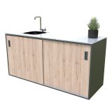 LETNA KUHINJA BELLANO VENICE HRAST RUSTIK 2700X634X935 PULT PORCELAN
