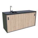LETNA KUHINJA BELLANO VERONA HRAST RUSTIK 3336X634X950 PULT GRANIT
