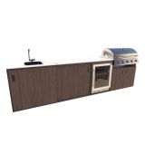 LETNA KUHINJA BELLANO VERONA OREH 3336X634X935 PULT PORCELAN