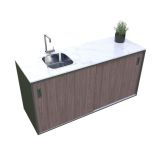 LETNA KUHINJA BELLANO VERONA OREH 3336X634X935 PULT PORCELAN