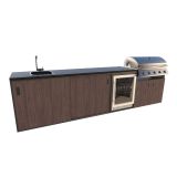 LETNA KUHINJA BELLANO VERONA OREH 3336X634X950 PULT GRANIT