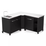 LETNA KUHINJA COZZE MIZA Z INOX PLOŠČO 90X60X90 CM (90527)